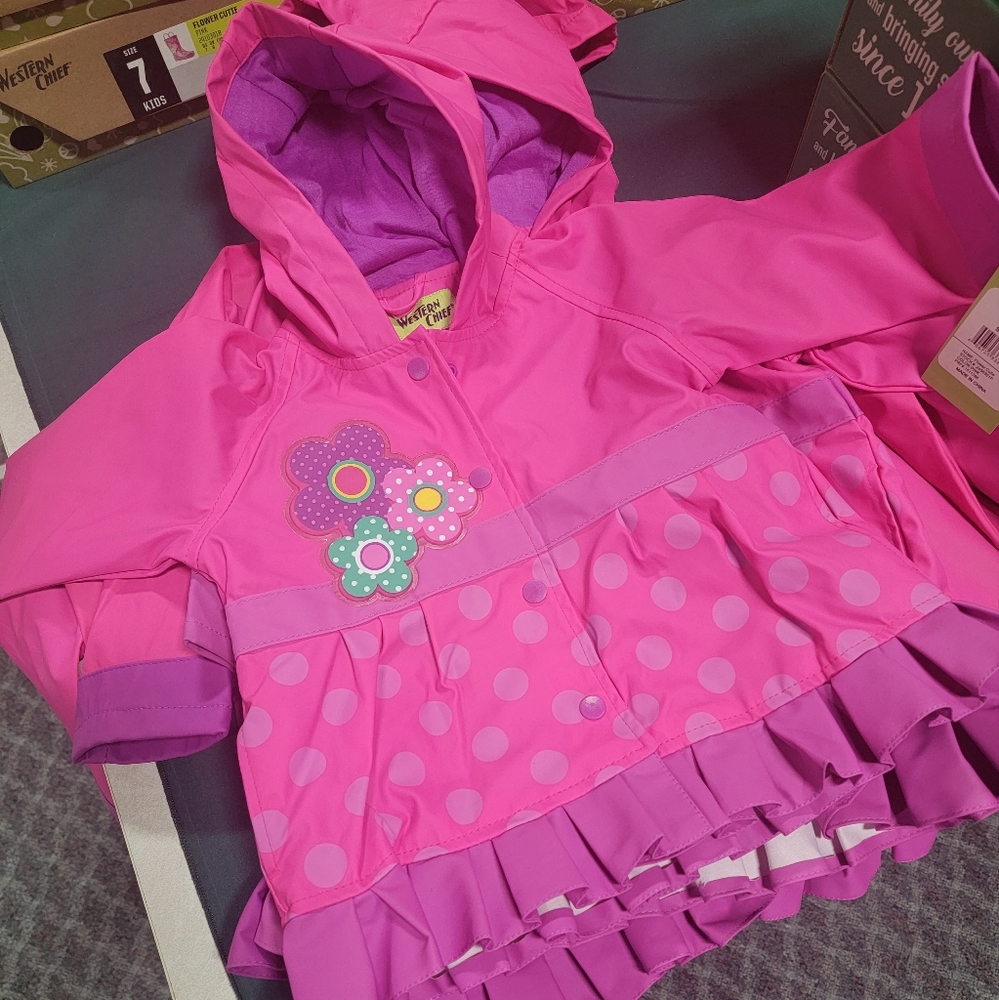 Western Chief Raincoat Toddler Flower Cutie